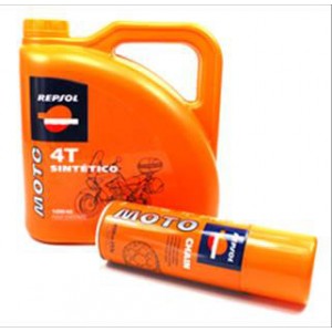 Moto Sintético 4T 10W-40 REPSOL (4 L) + mazací sprej na řetěz zdarma!