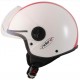 Otevřená helma RIDERO bílo-červená