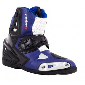 Sportovní kotníkové boty Ridero Blue Racing na motorku 
